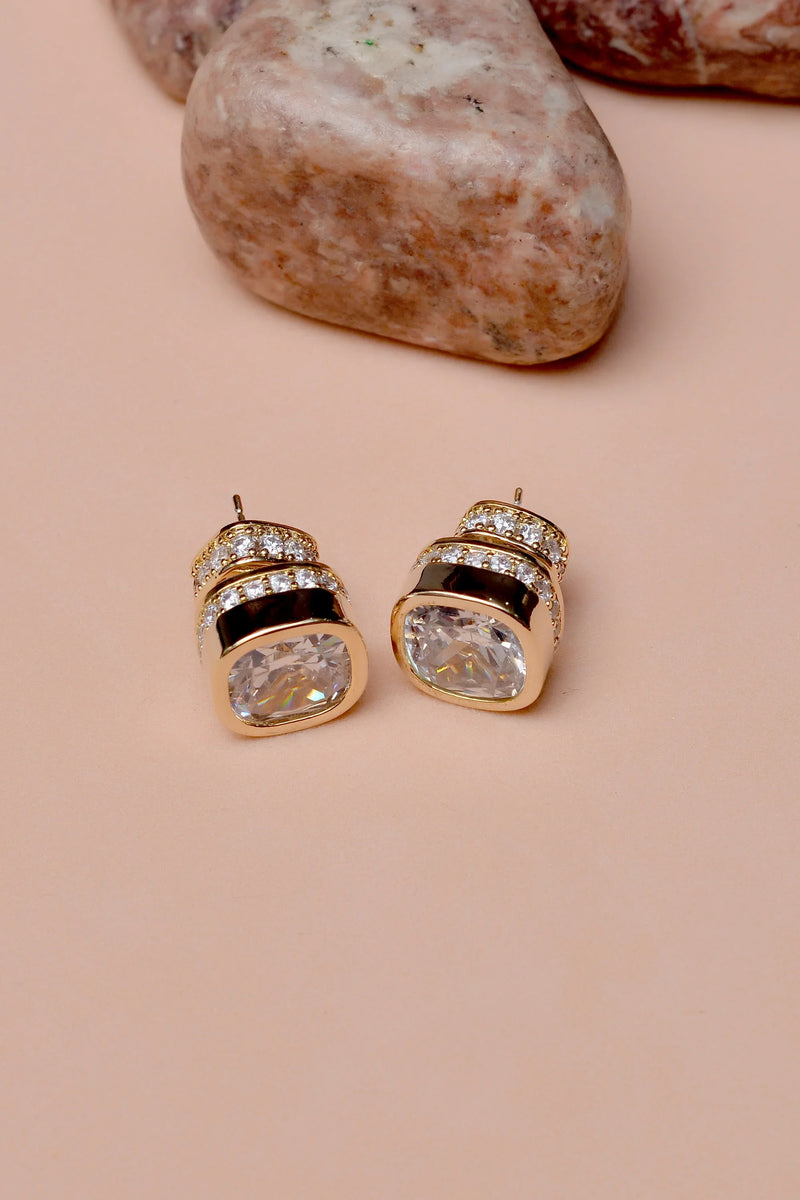 Party Wear Golden Ear Studs