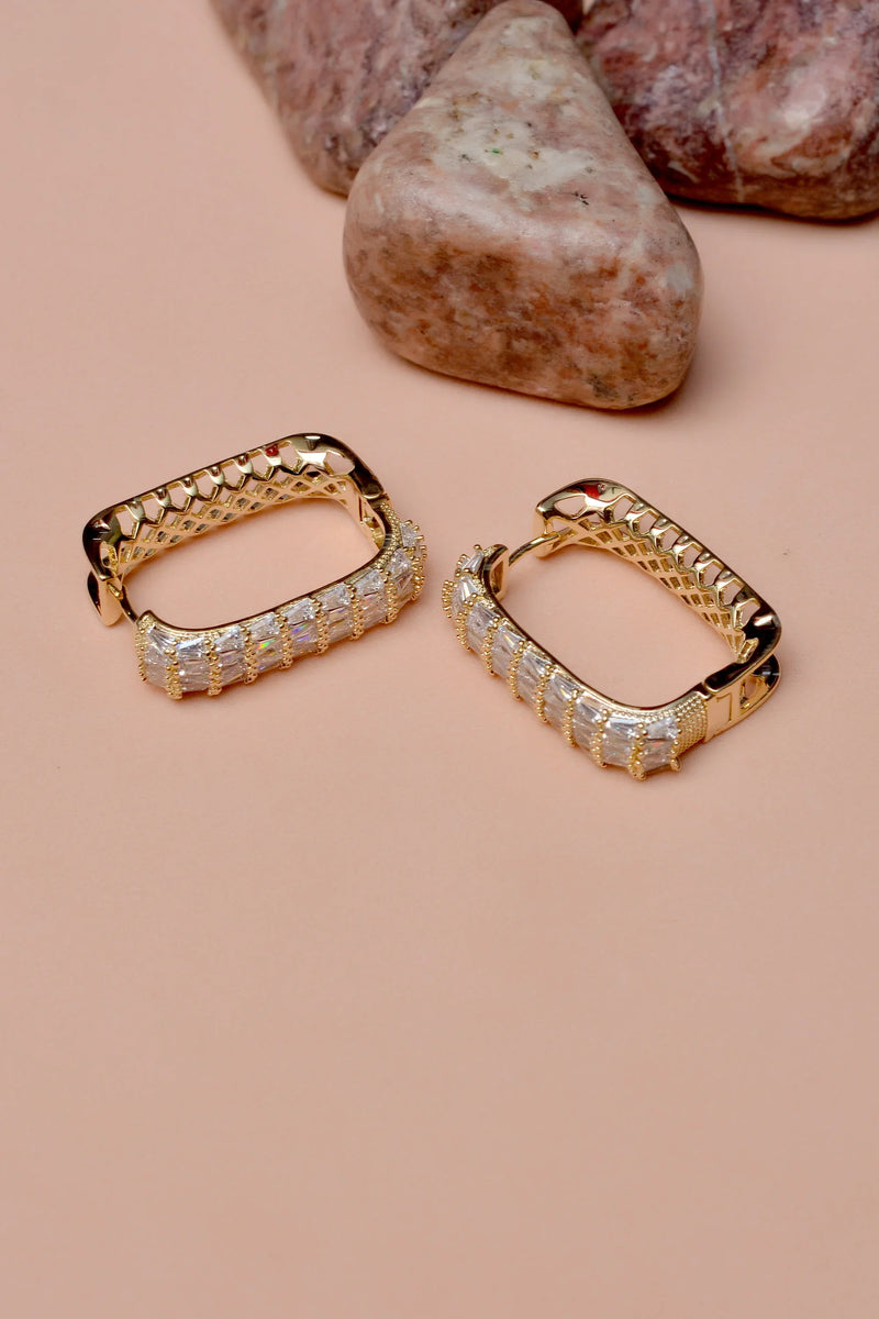 Party Wear Golden Earrings