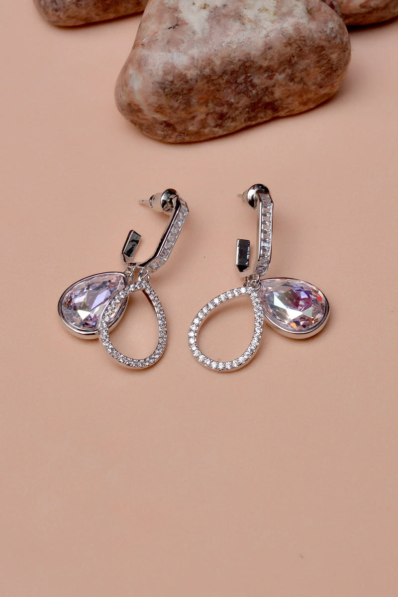 Party Wear Purple Earrings