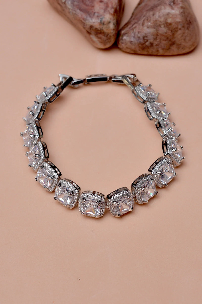 Party Wear Silver Bracelet