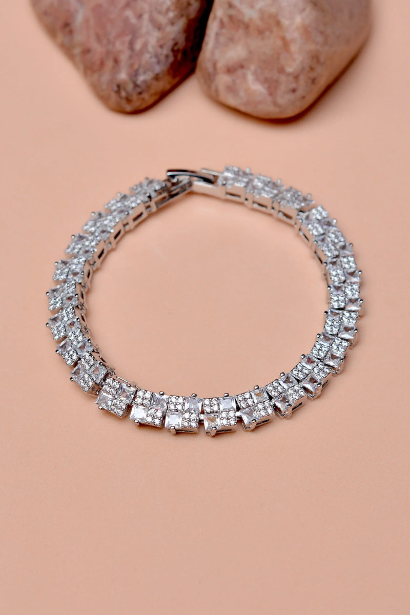 Party Wear Silver Bracelet