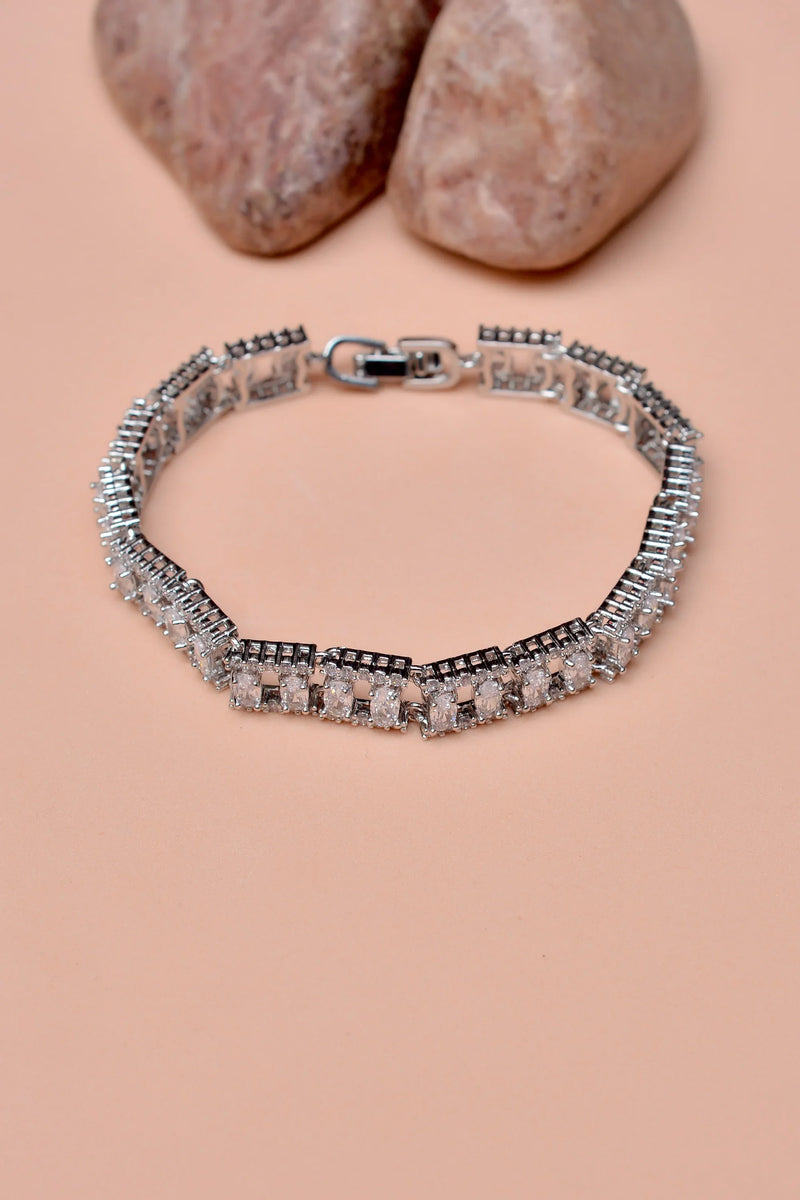 Party Wear Silver Bracelet