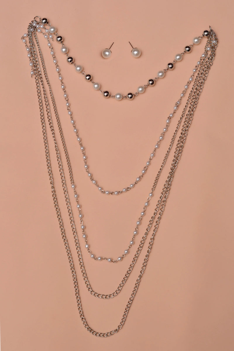 Party Wear White Maala Necklace