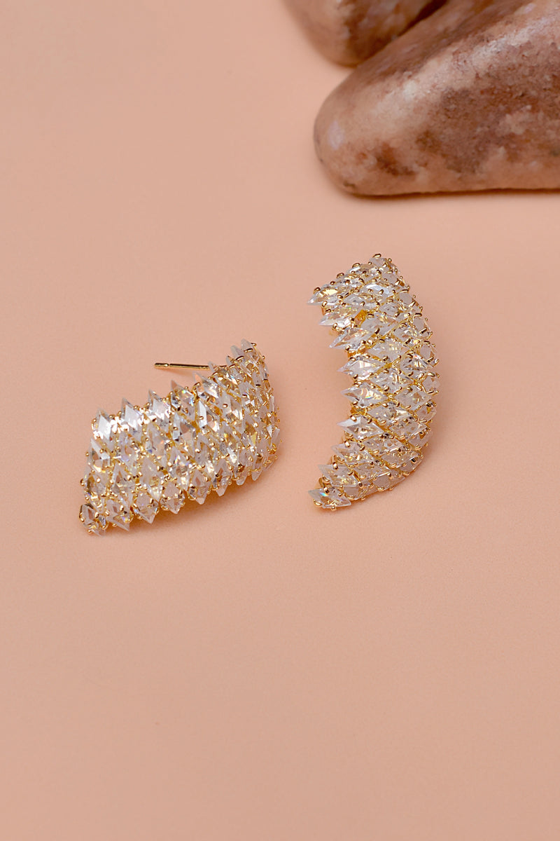 Party Wear Golden Earrings