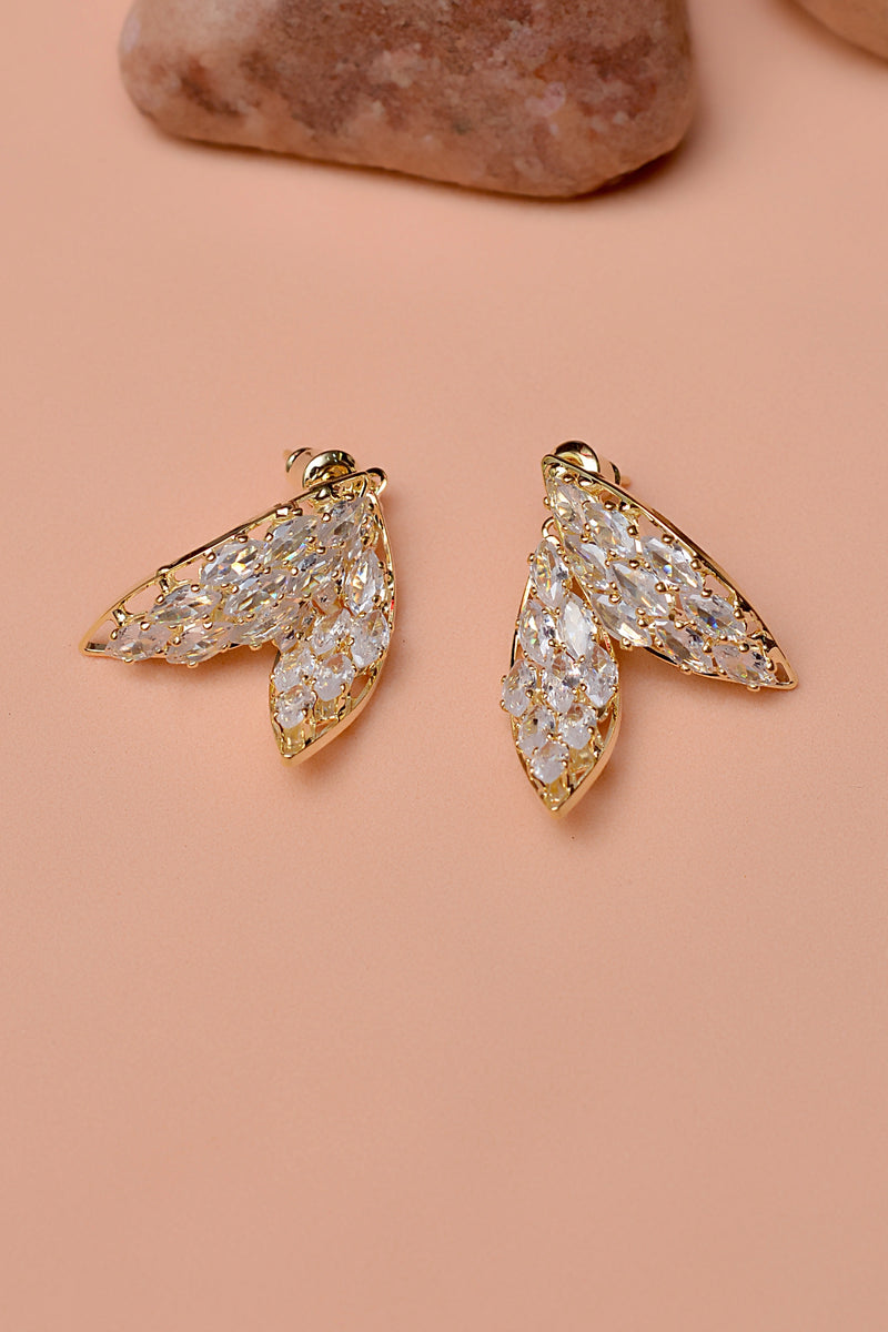 Party Wear Golden Earrings