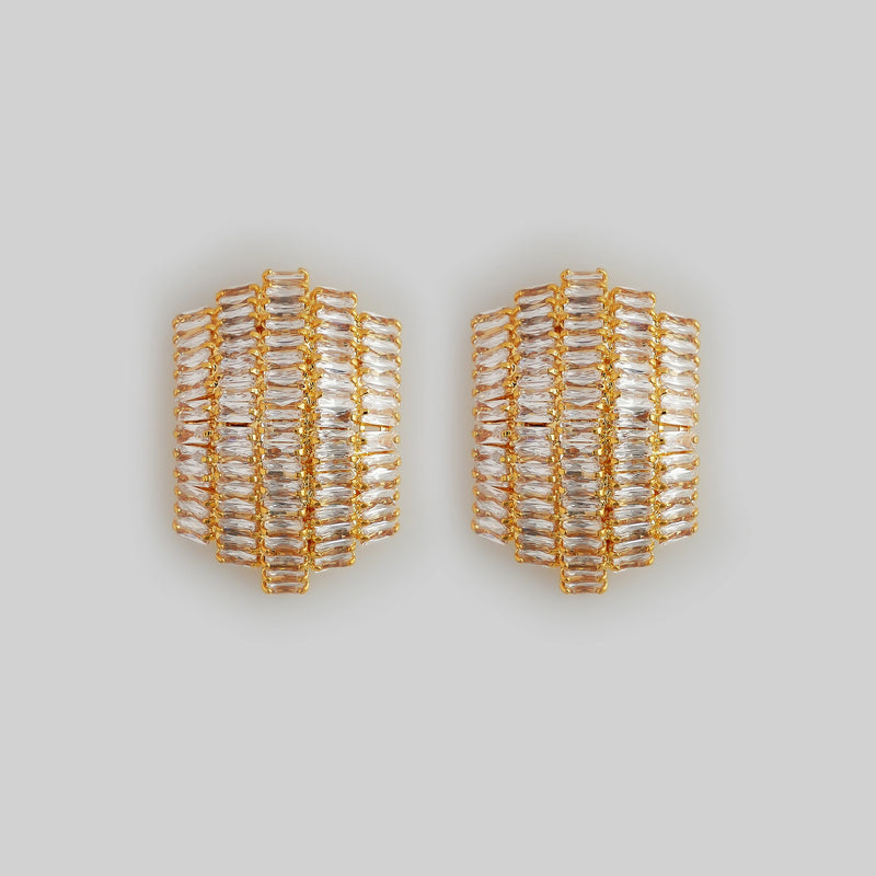 Party Wear Golden Earrings