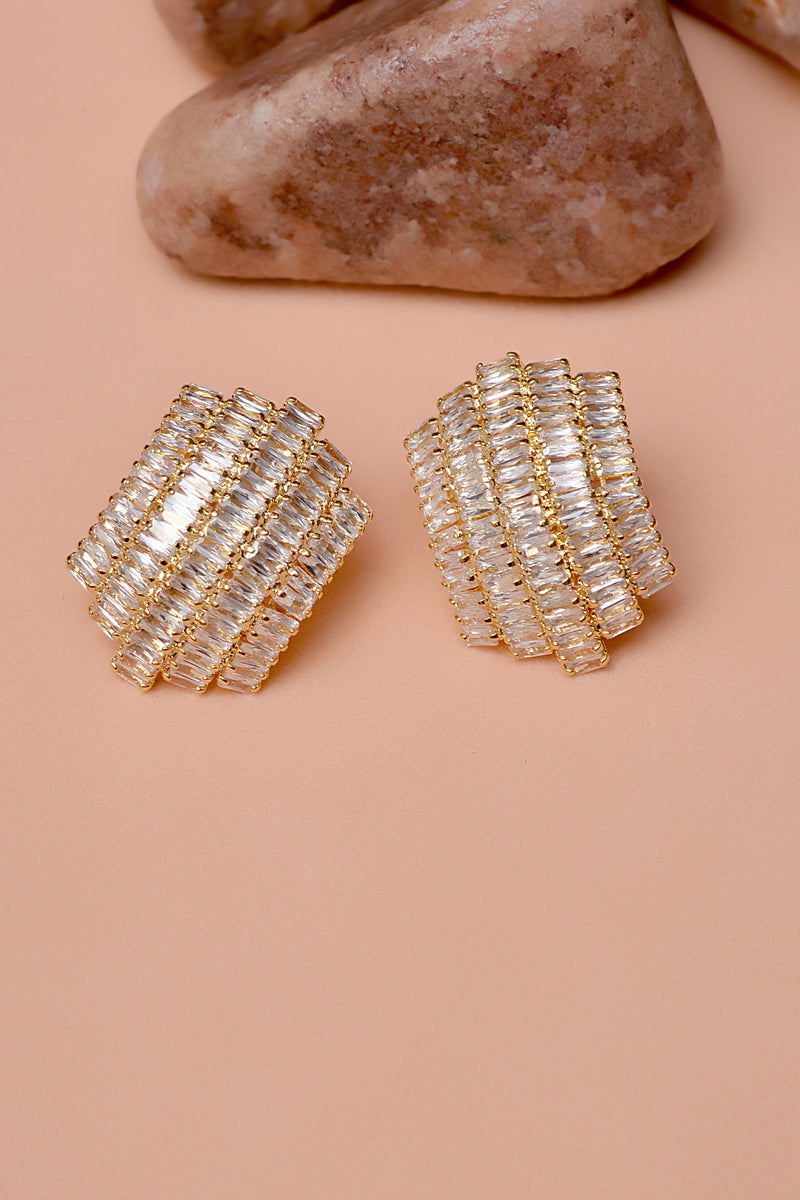 Party Wear Golden Earrings