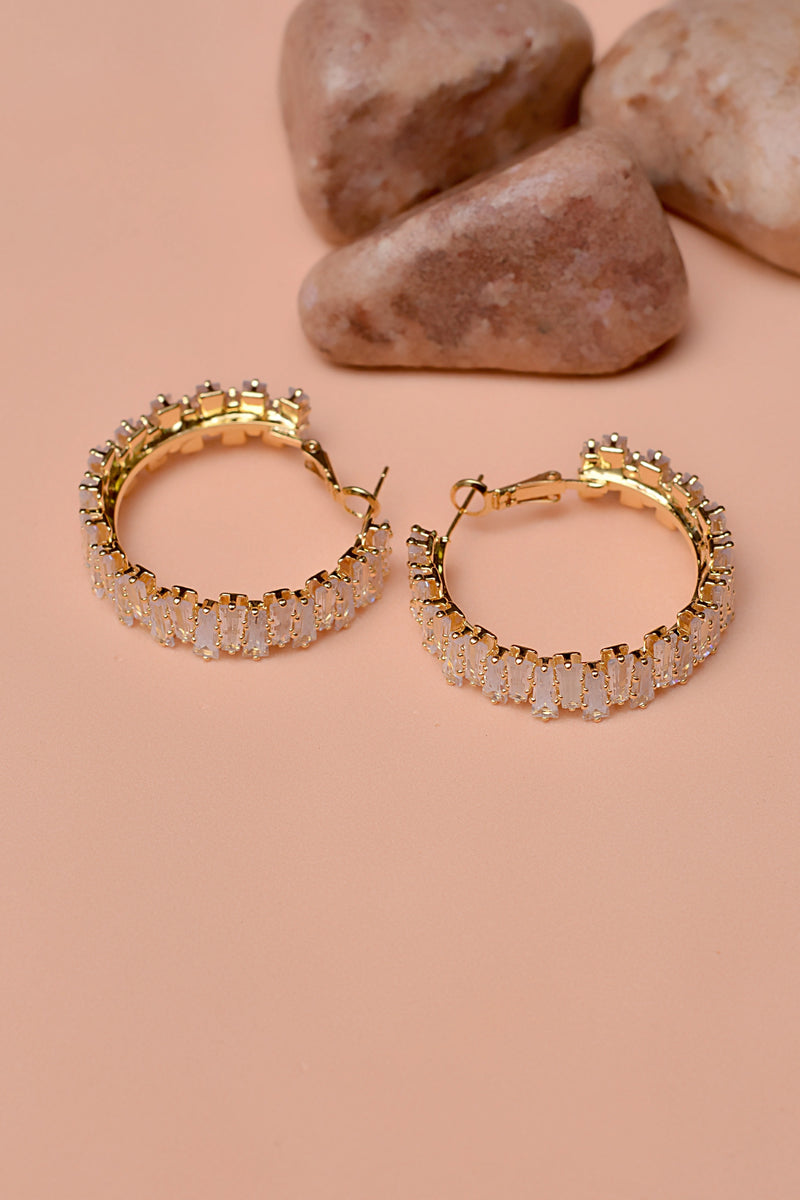 Party Wear Golden Earrings