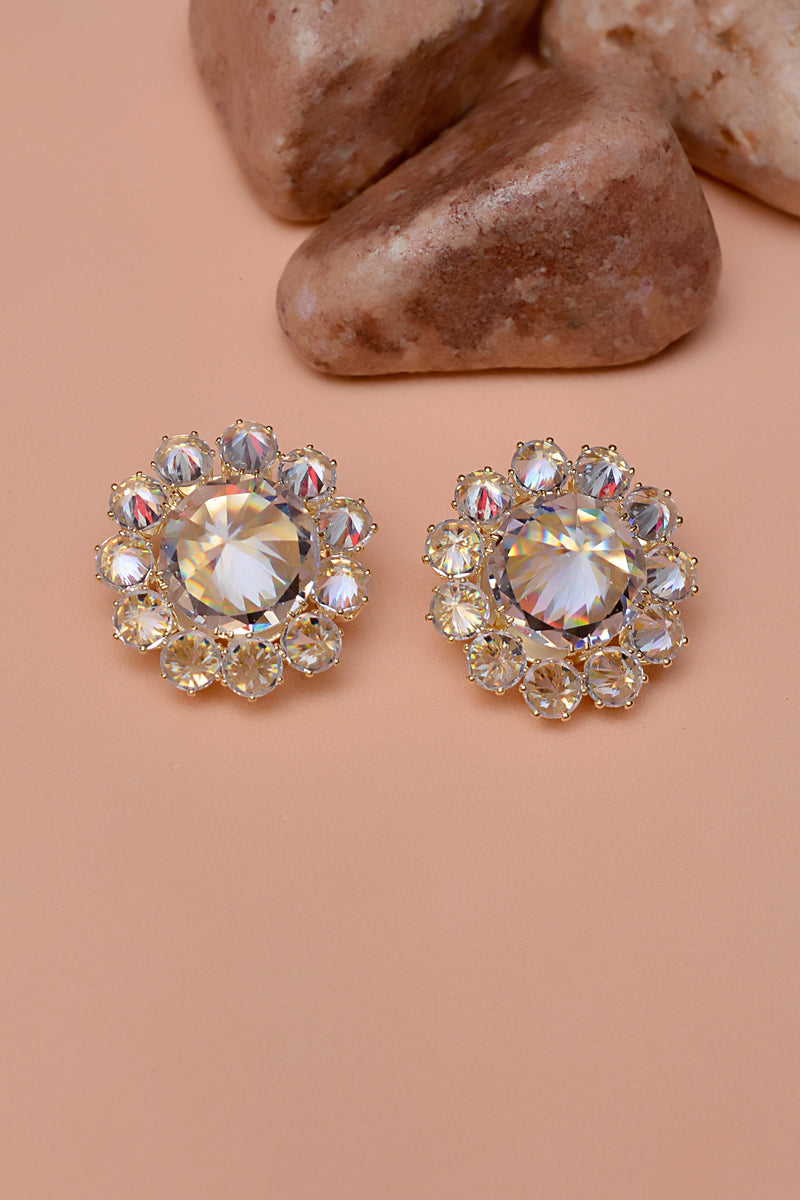 Party Wear Golden Earrings