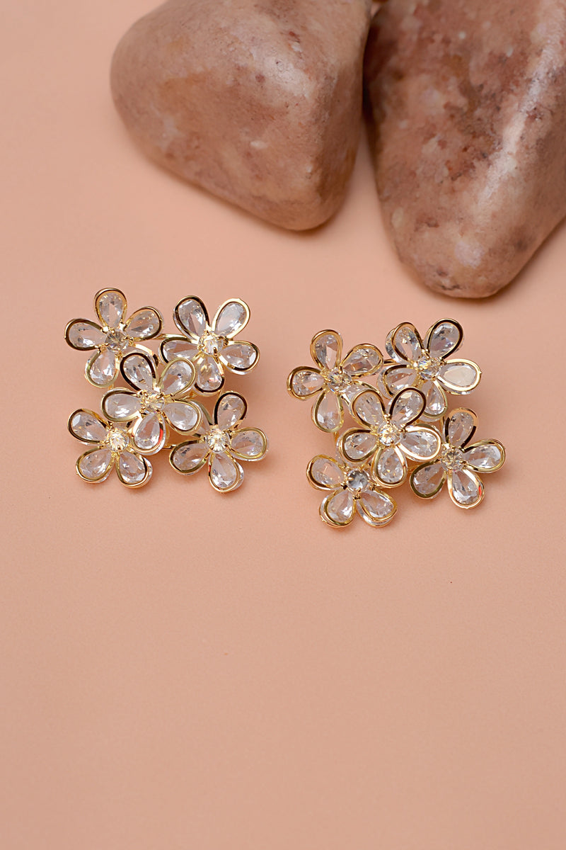 Party Wear Golden Earrings