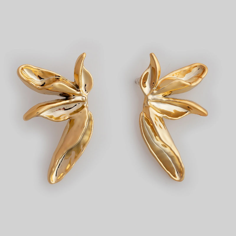 Party Wear Golden Earrings