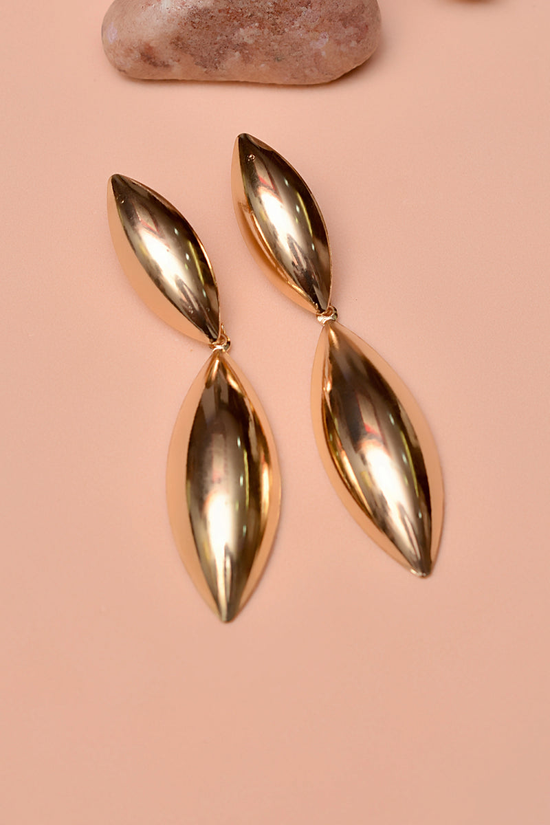 Party Wear Golden Earrings