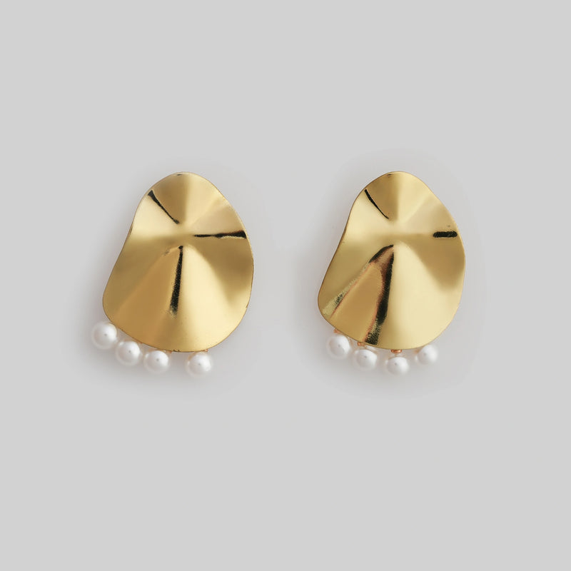Party Wear Golden Earrings