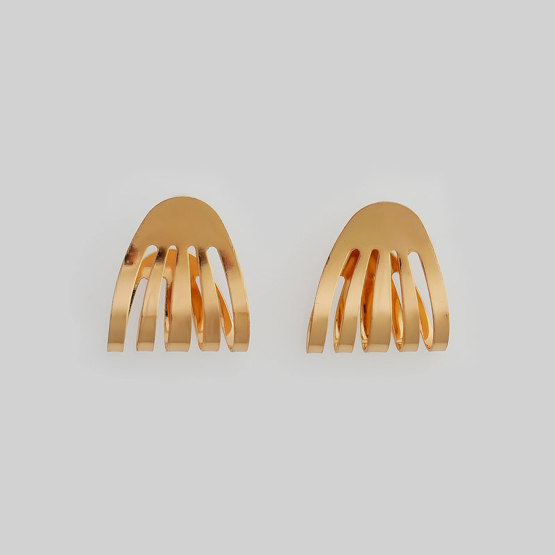 Party Wear Golden Earrings