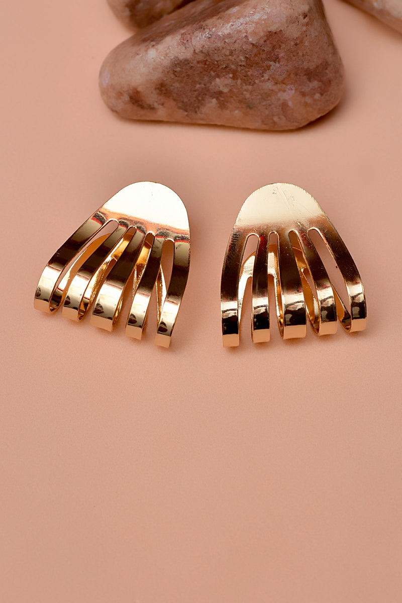 Party Wear Golden Earrings