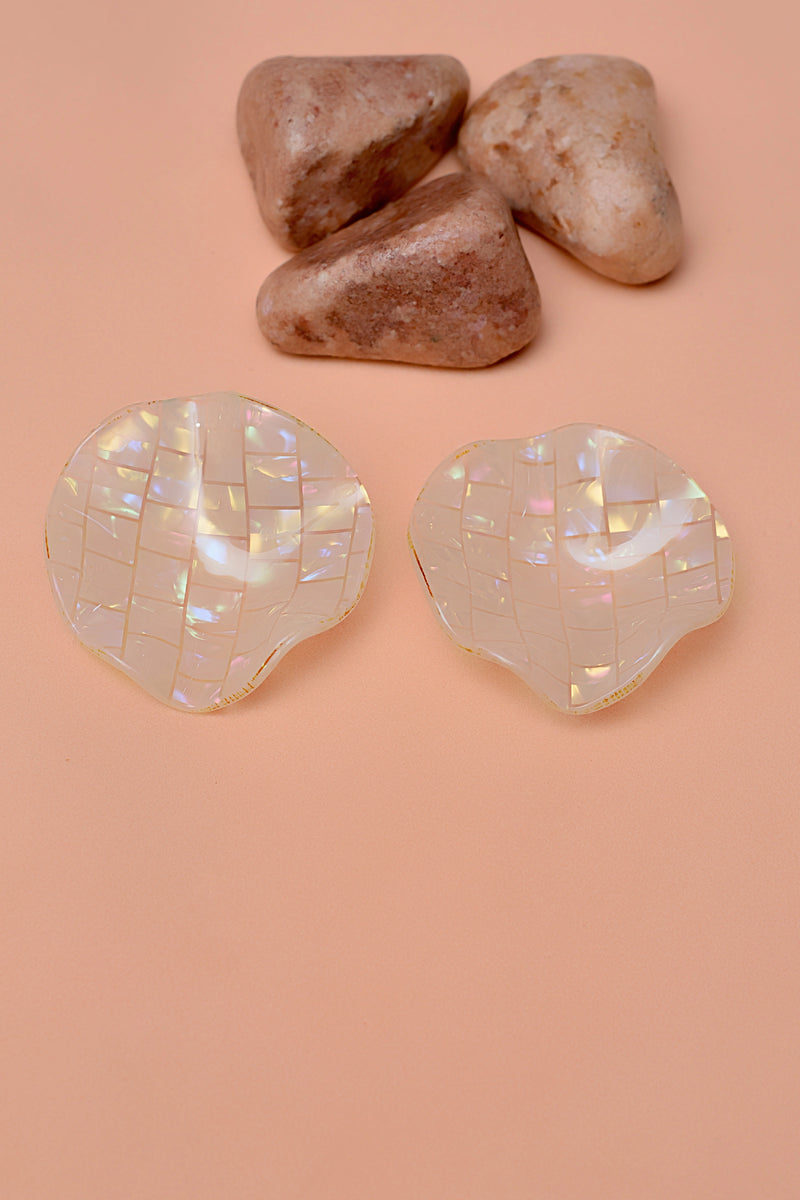 Party Wear White Earrings