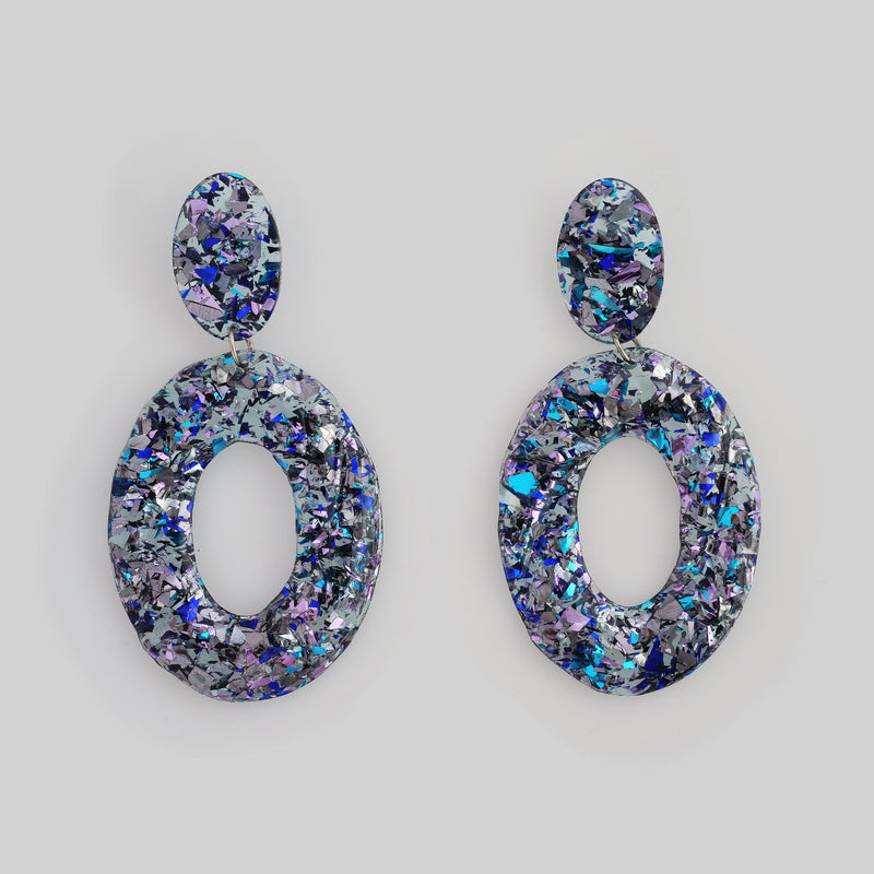 Party Wear Blue Earrings