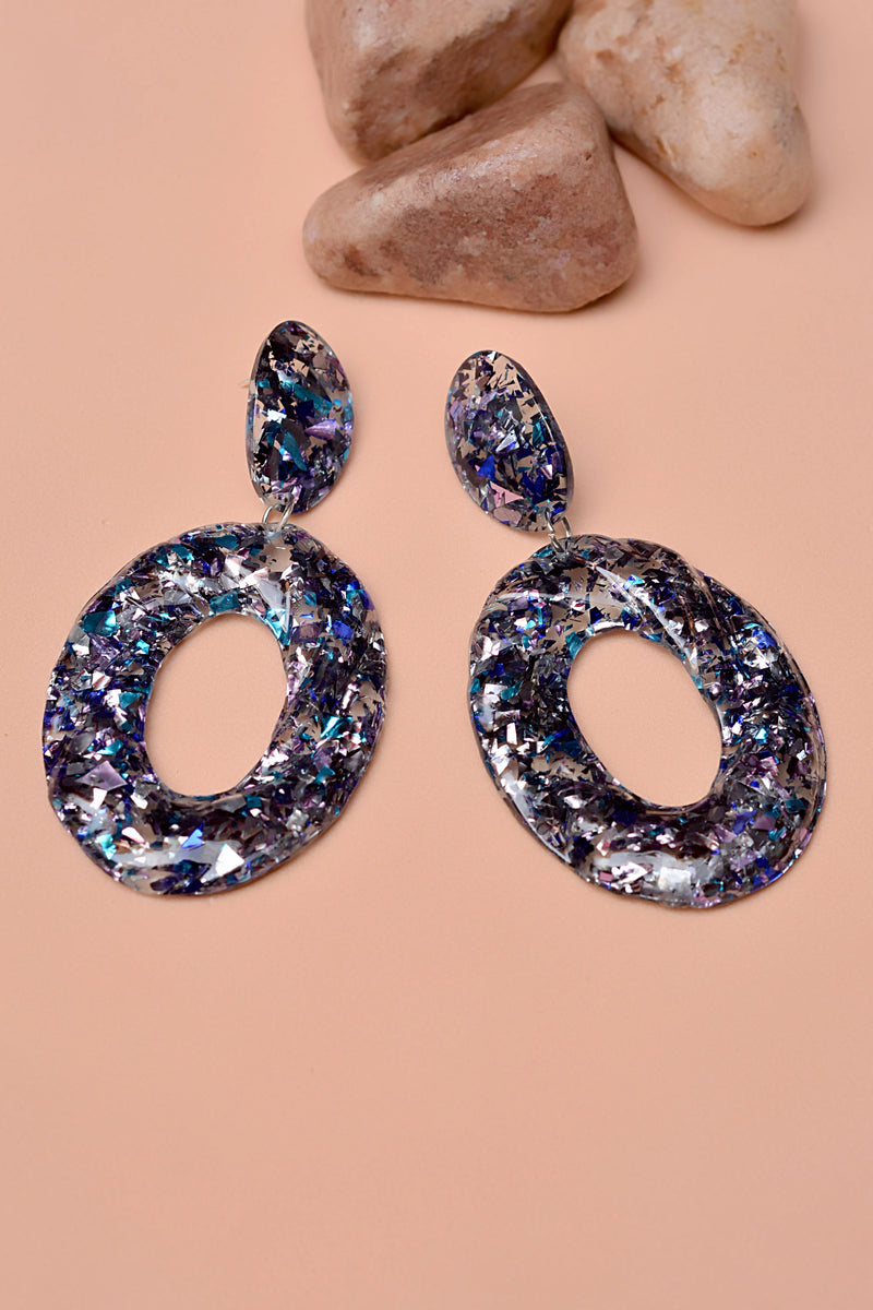 Party Wear Blue Earrings