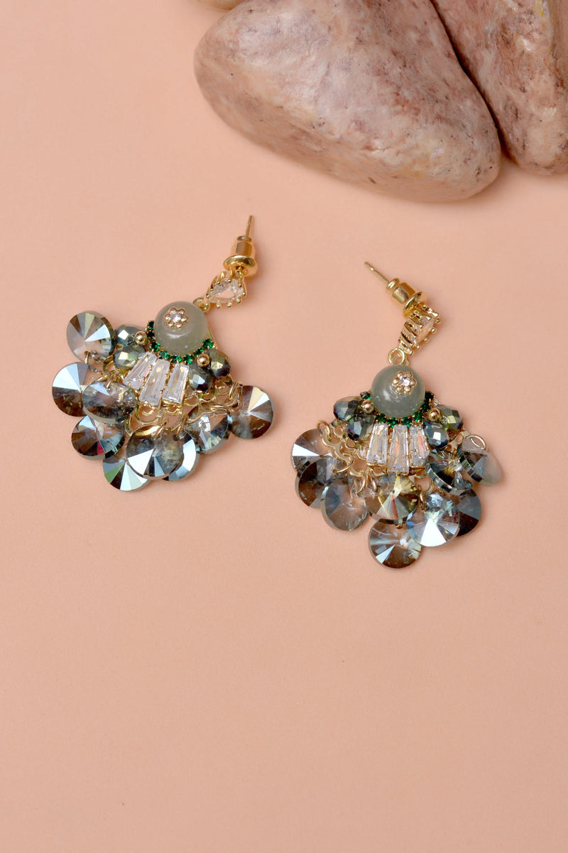 Party Wear Green Earrings
