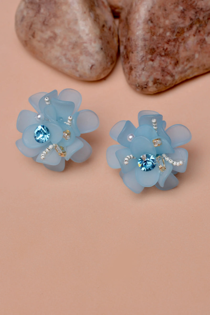Party Wear Blue Earrings
