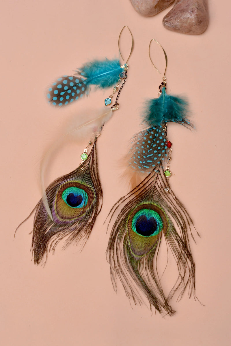 Party Wear Blue Earrings