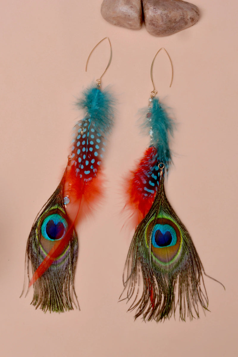 Party Wear Red Earrings