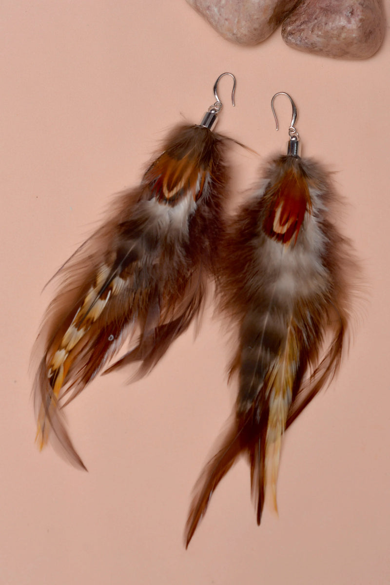 Party Wear Brown Earrings