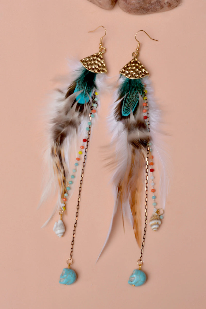 Party Wear White Earrings