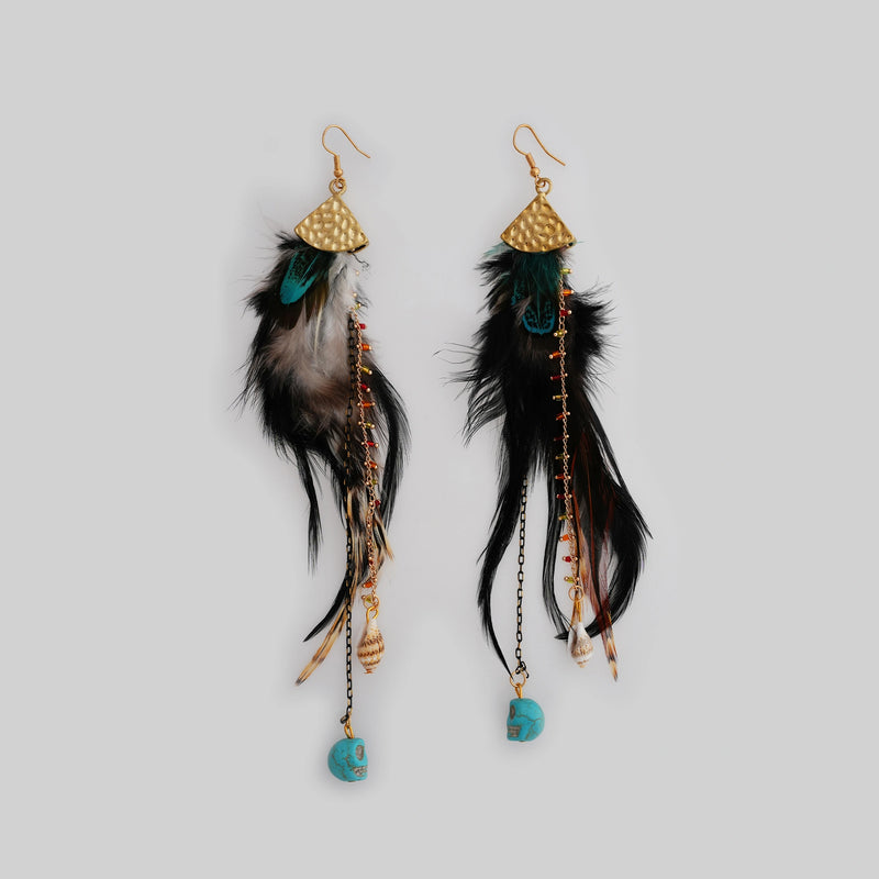 Party Wear Black Earrings