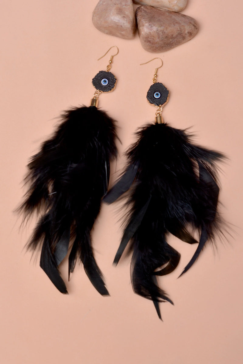 Party Wear Black Earrings