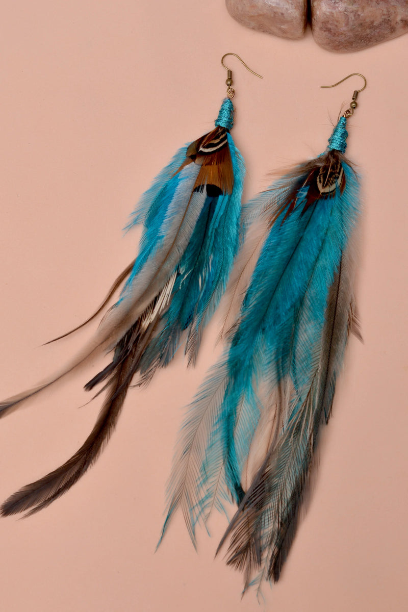 Party Wear Blue Earrings