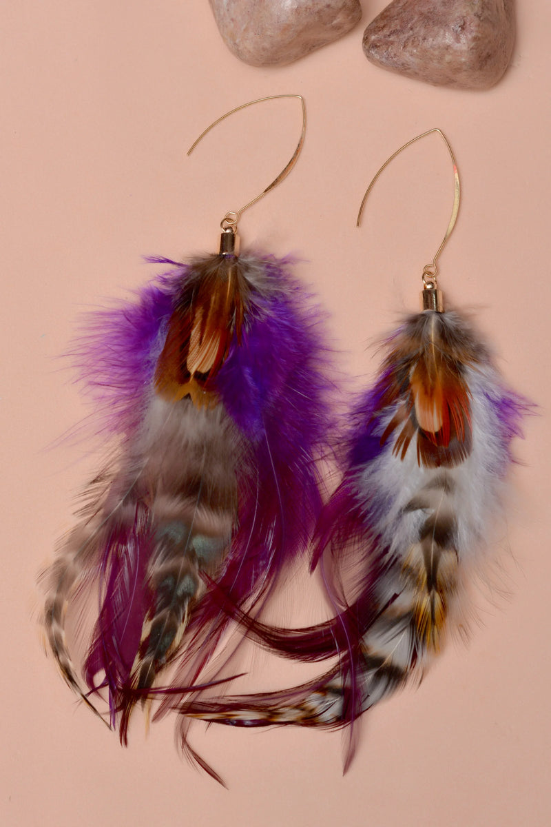 Party Wear Purple Earrings