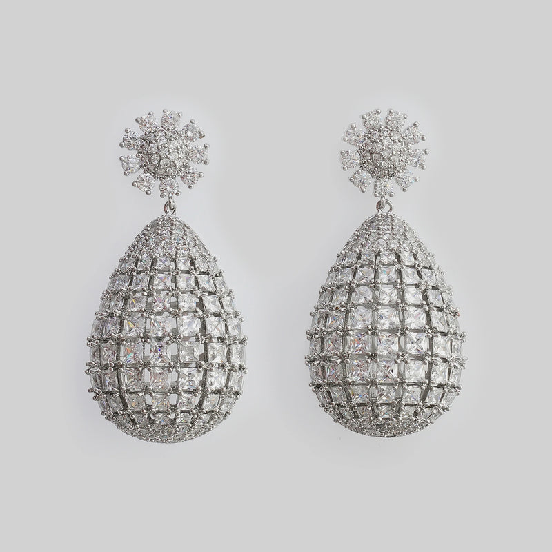 Party Wear Silver Earrings
