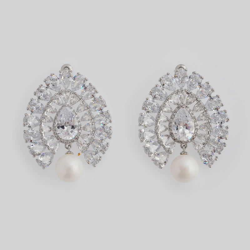 Party Wear Silver Earrings