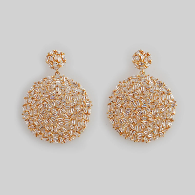 Party Wear Golden Earrings