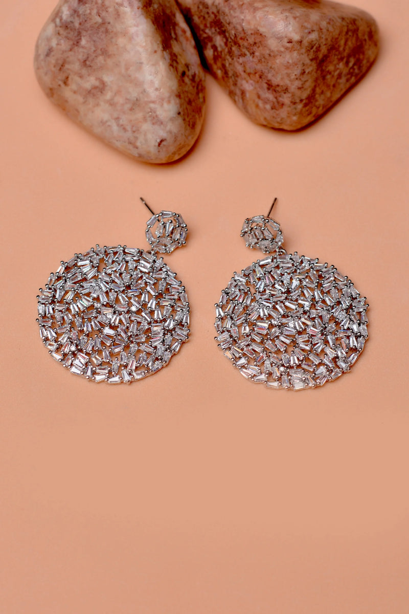 Party Wear Silver Earrings