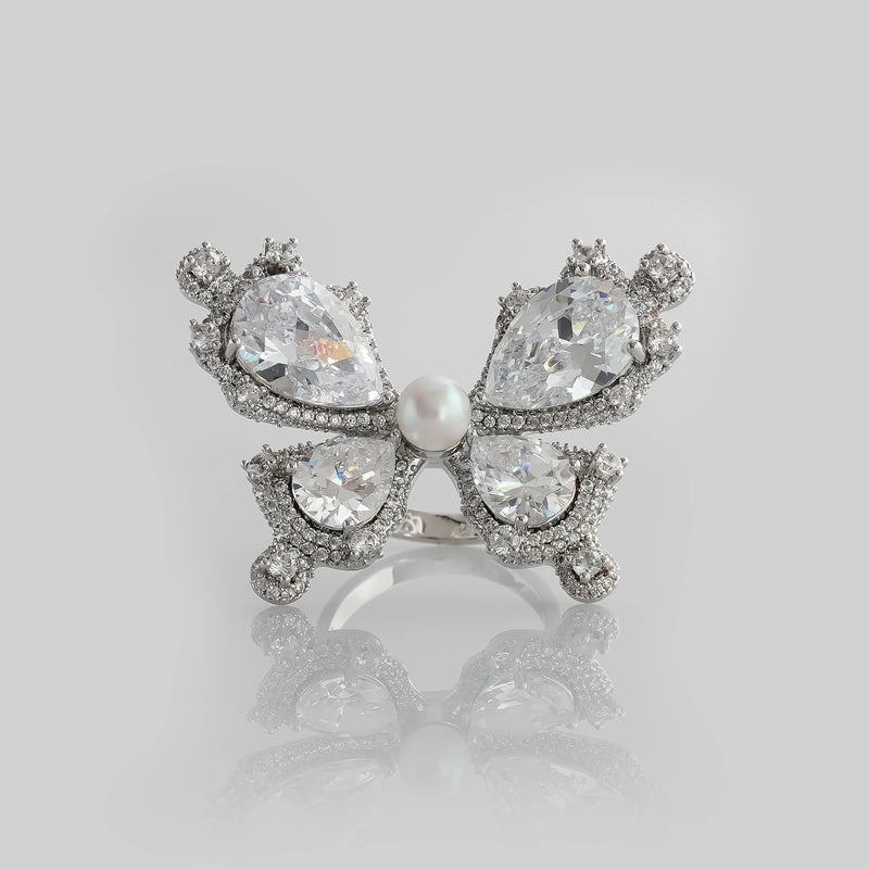Size 0 Party Wear Silver Ring