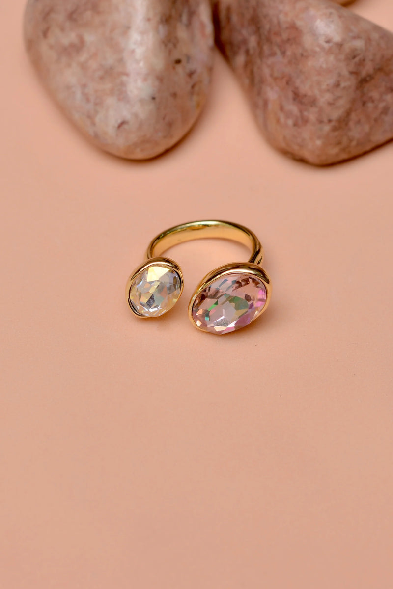 Size 0 Party Wear Golden Ring