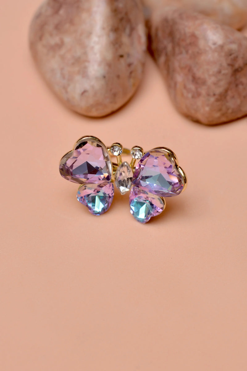 Size 0 Party Wear Purple Ring