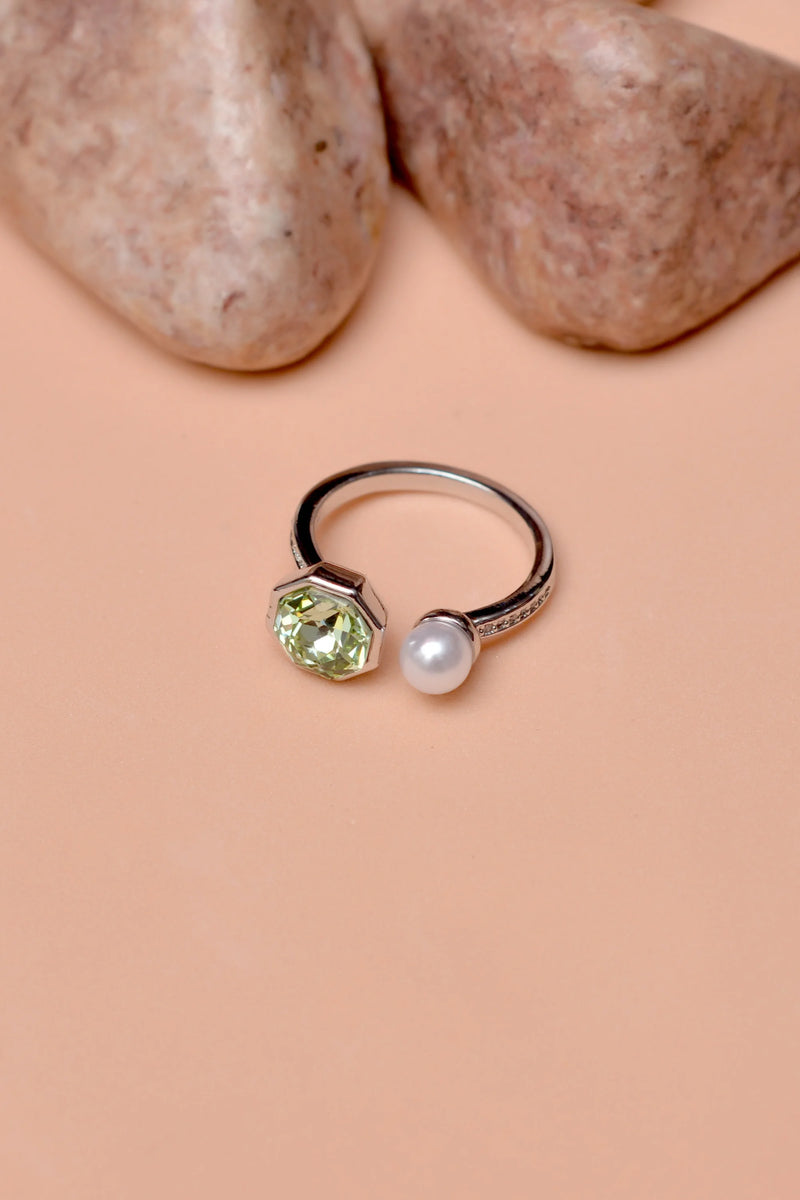 Size 0 Party Wear Green Ring