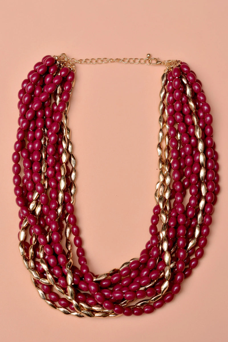 Party Wear Red Maala Necklace