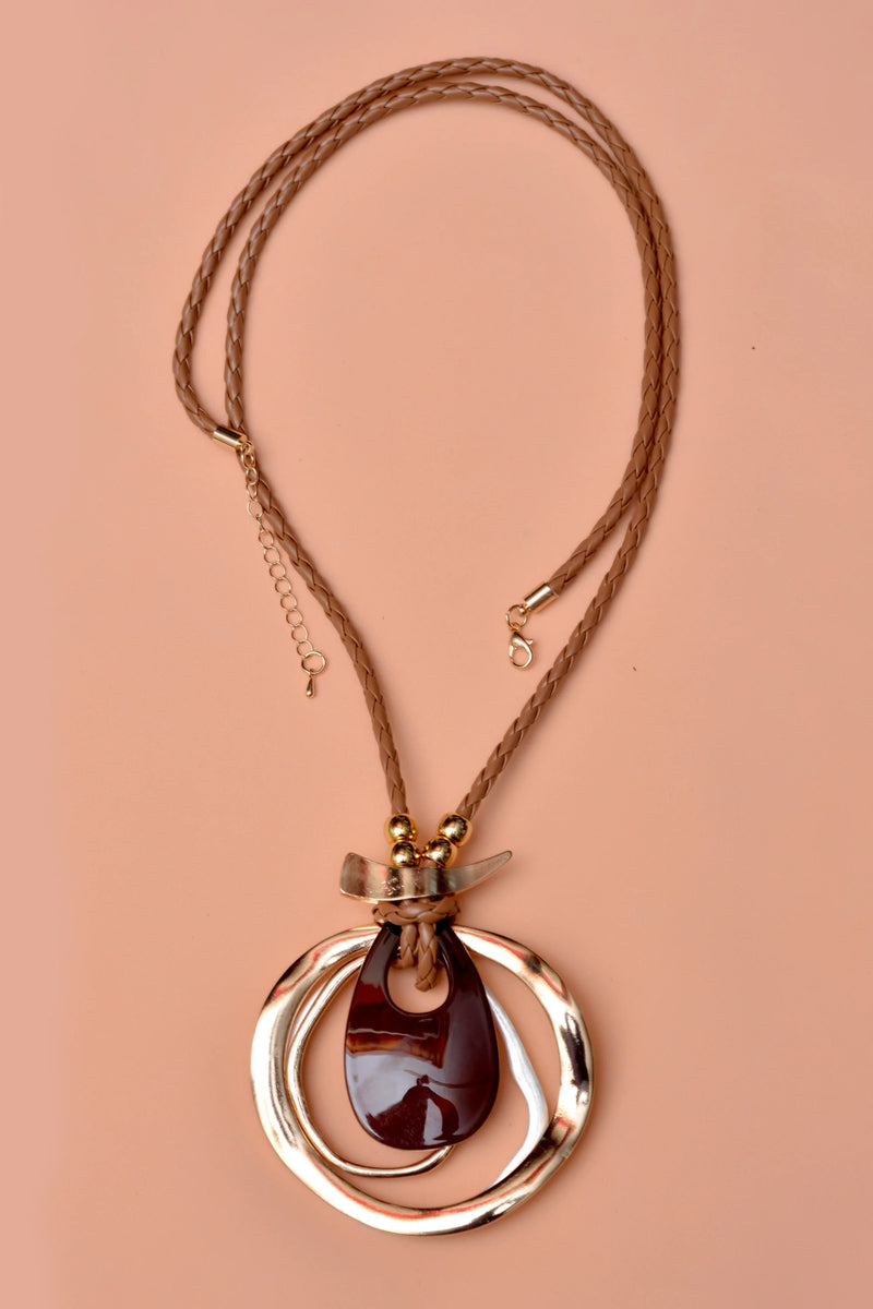 Size 0 Party Wear Brown Maala Necklace