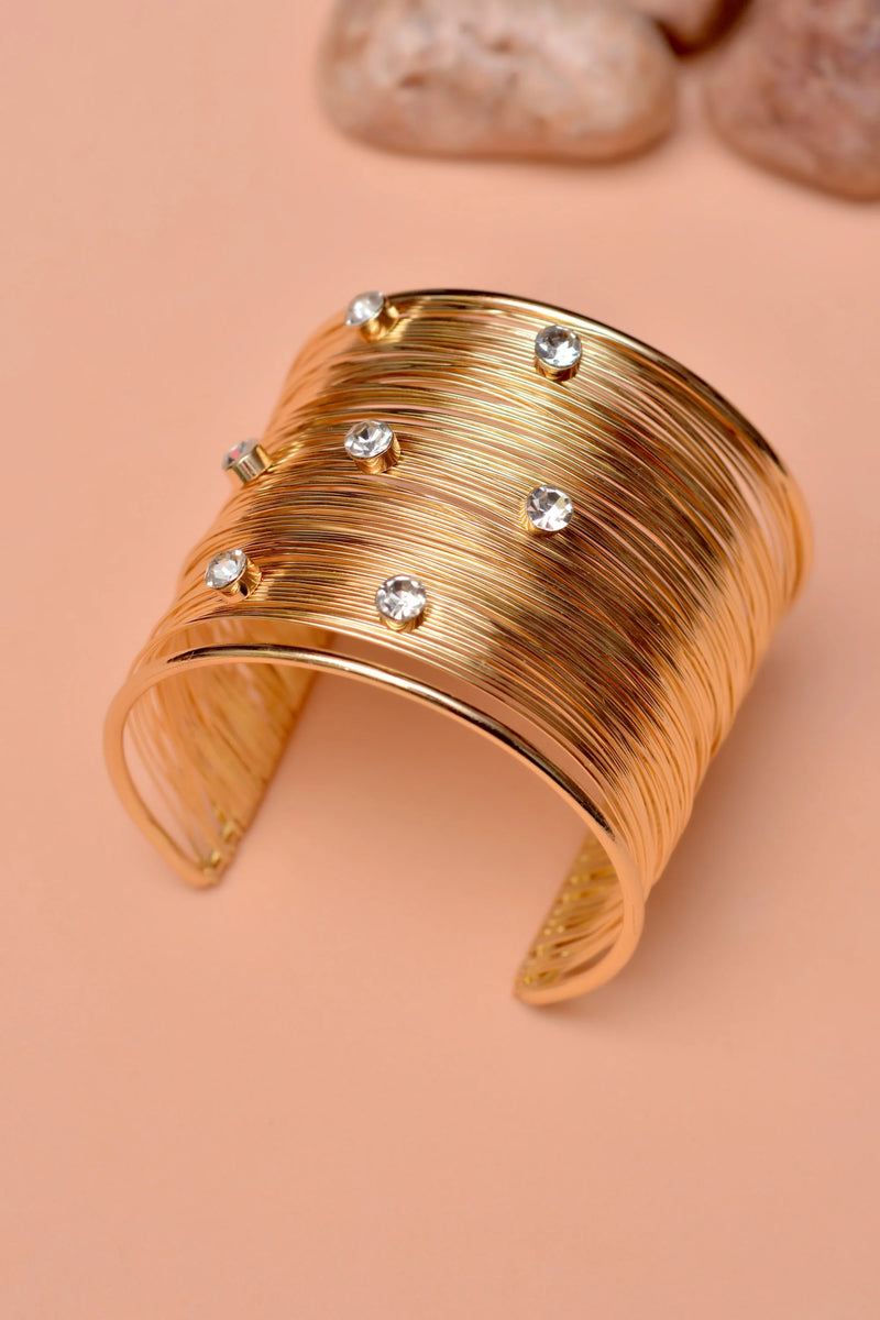 Size 2-0 Party Wear Golden Karra Bangle