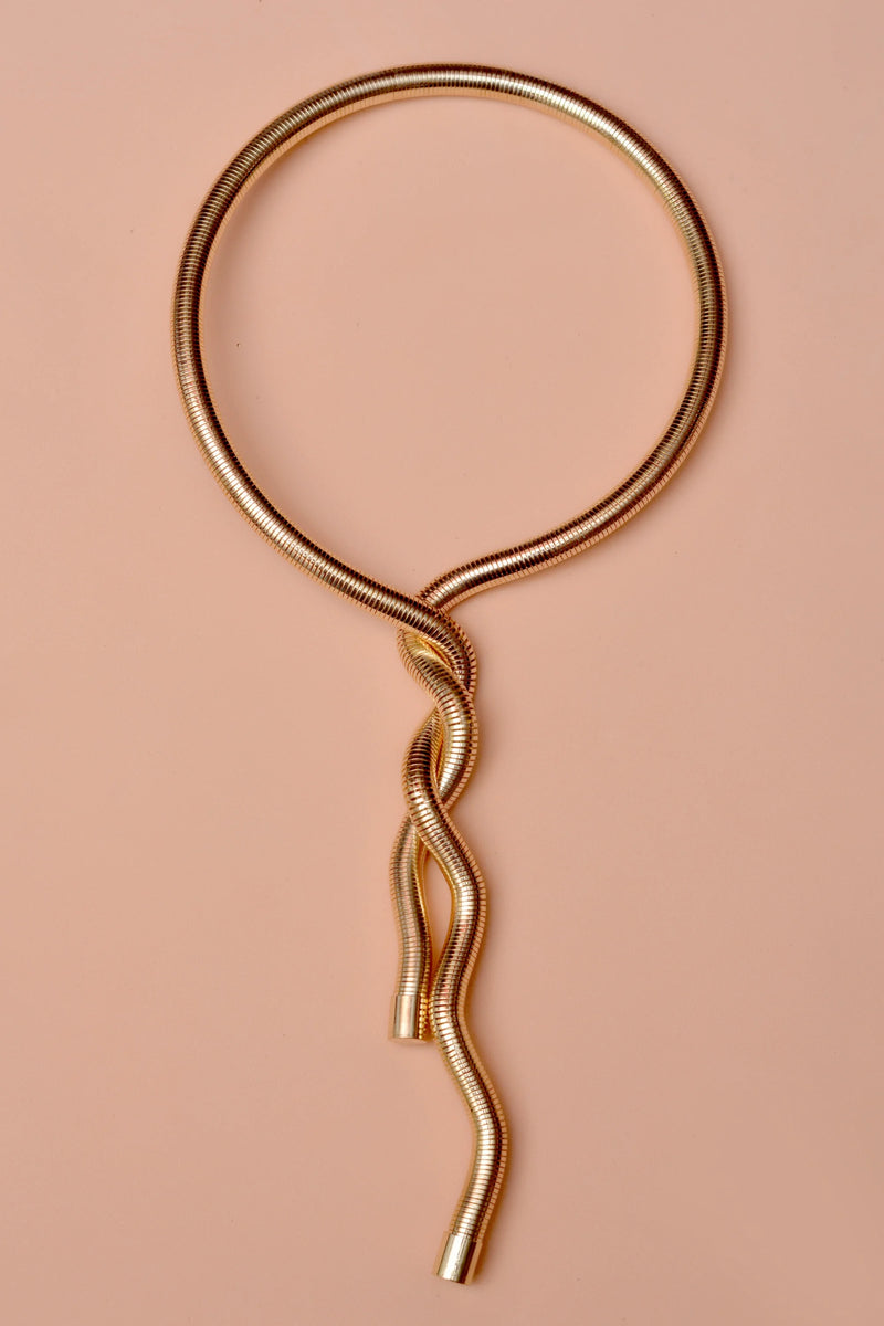Size 0 Party Wear Golden Maala Necklace