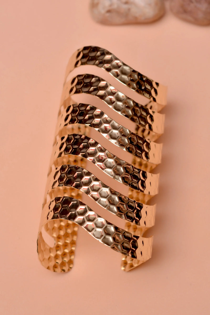 Size 2-0 Party Wear Golden Karra Bangle
