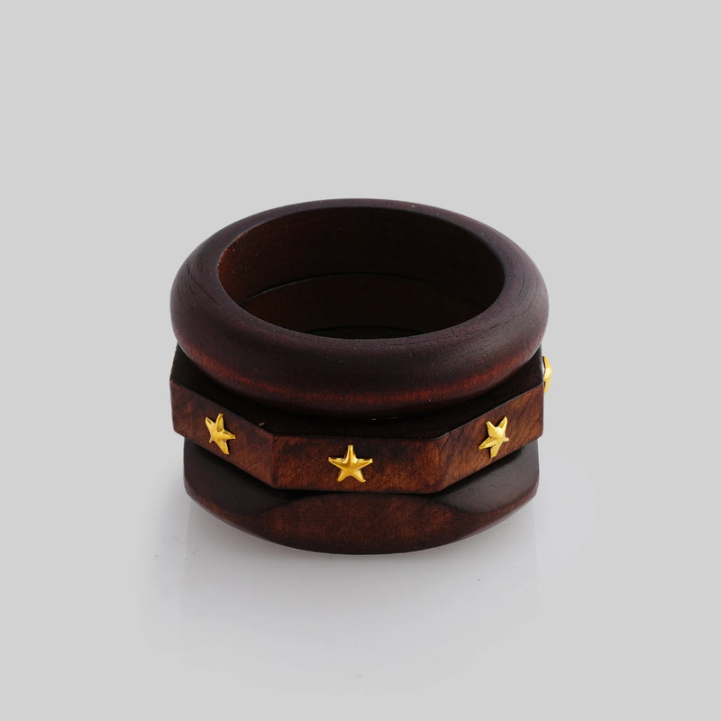 Party Wear Wooden Bangles