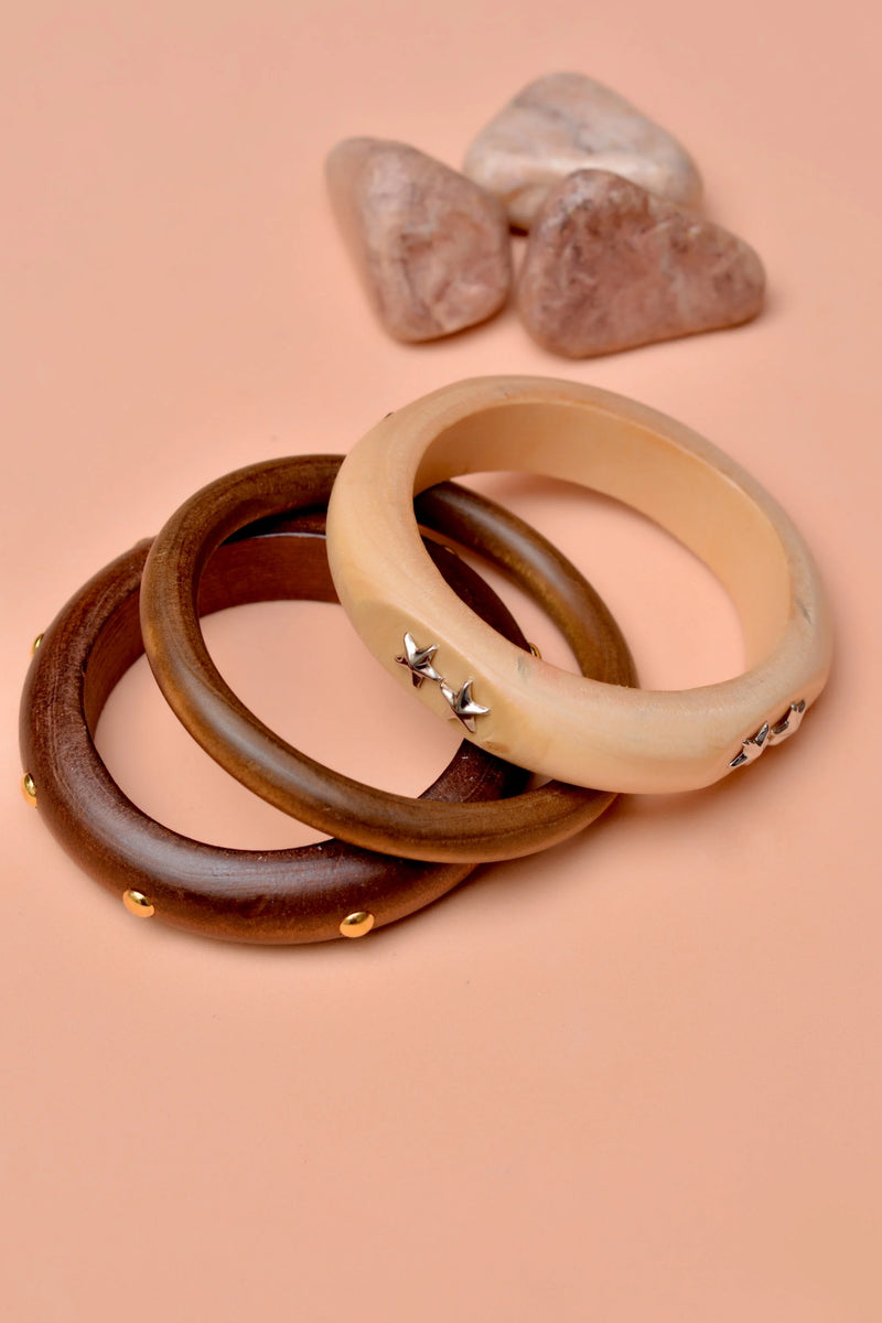 Party Wear Wooden Karra Bangle