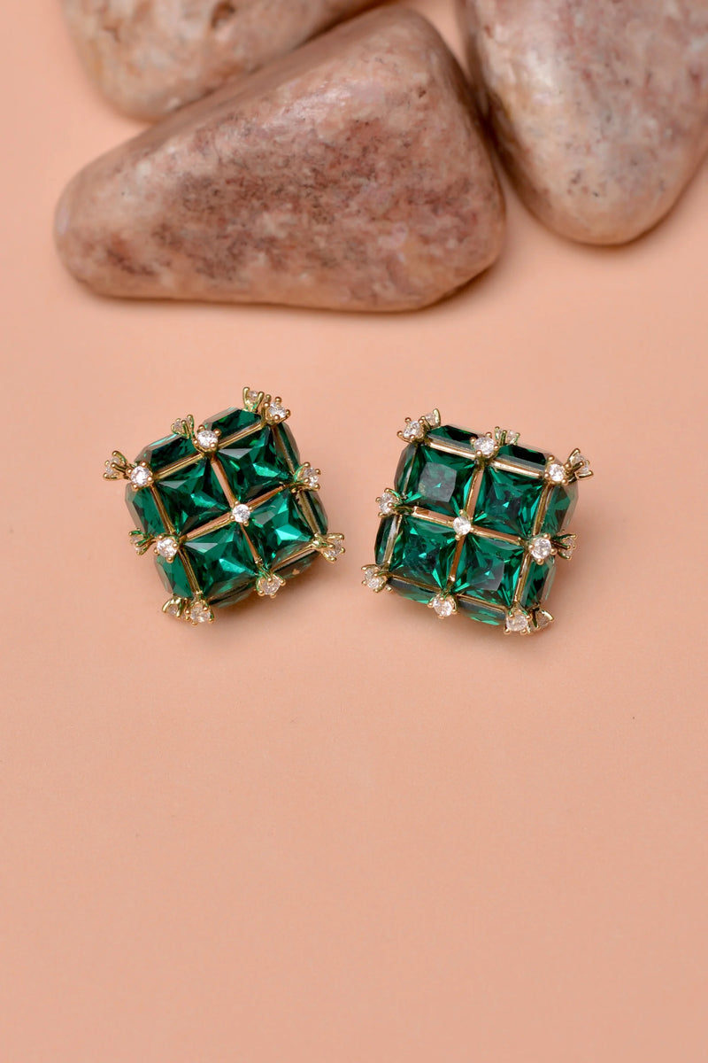 Party Wear Green Earrings