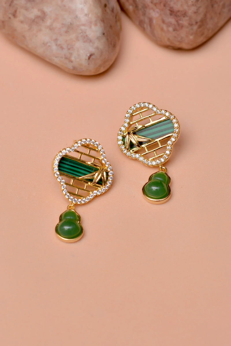 Party Wear Green Earrings