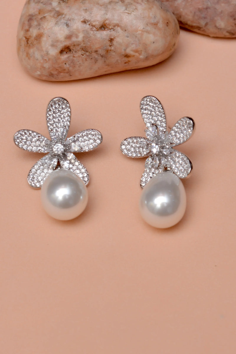 Party Wear Silver Earrings